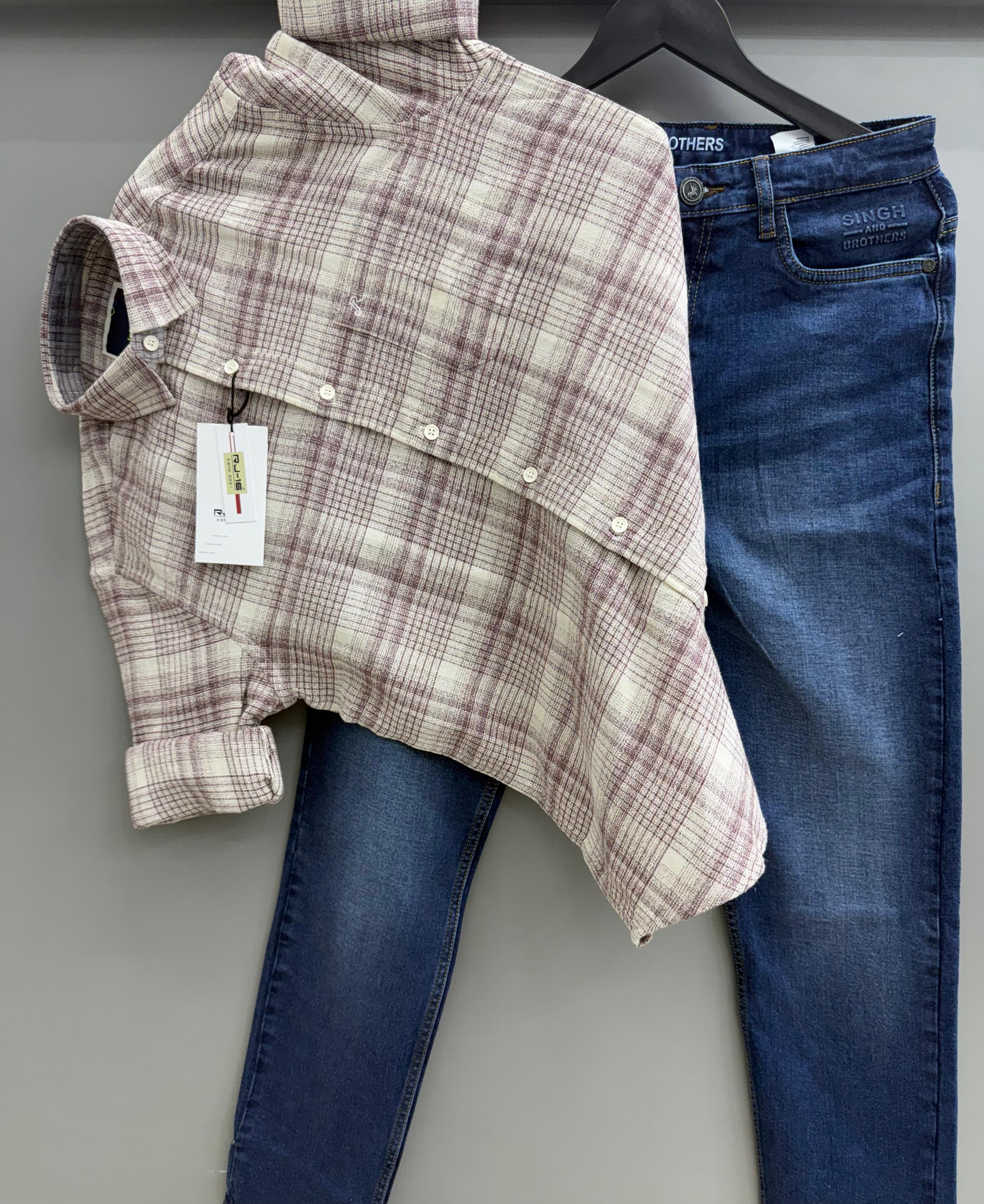 Fennel Check shirt with pant