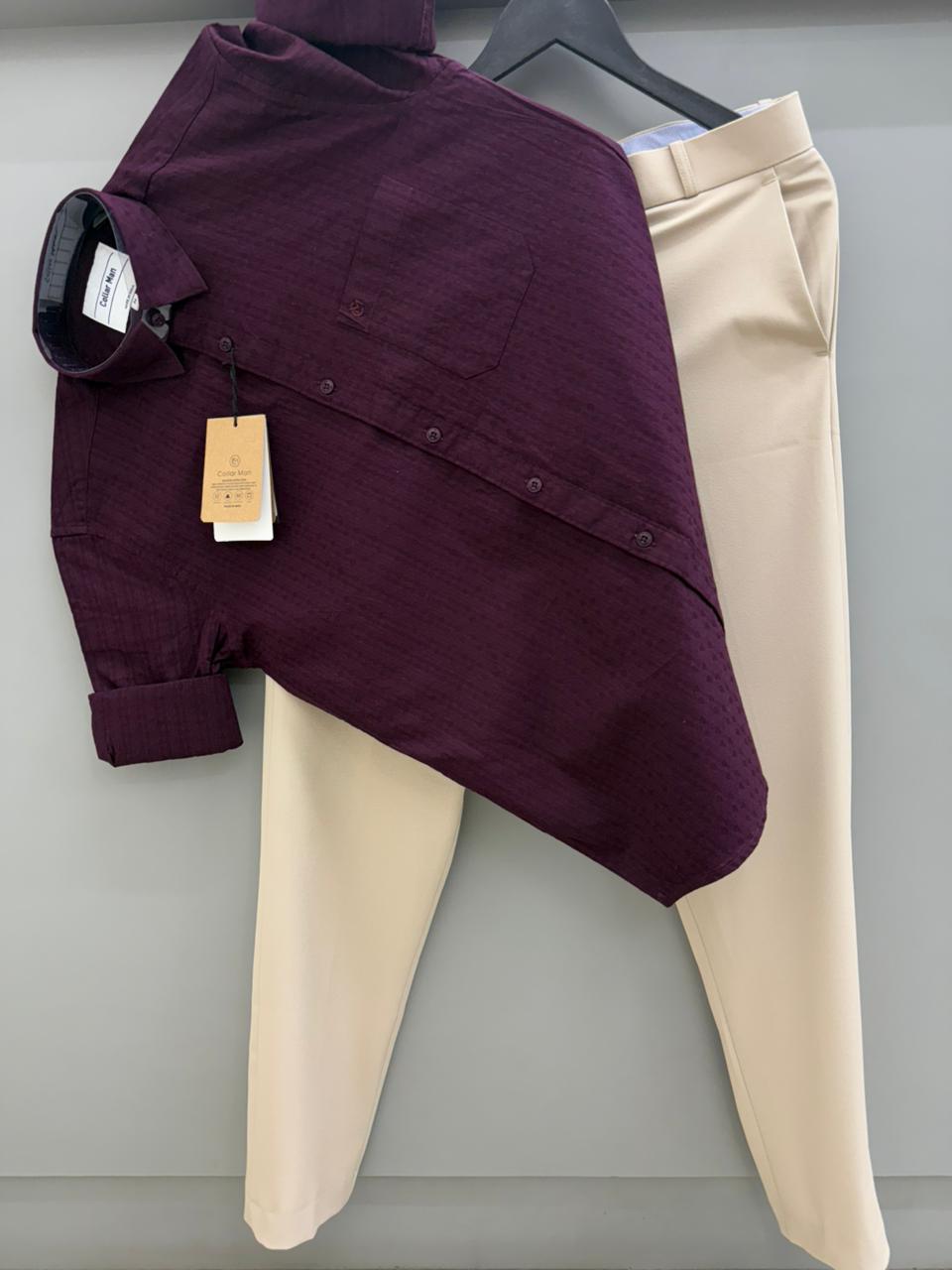 Jacquard Shirt With Trouser pant