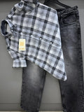 Linen Check Shirt with Baggy Pant