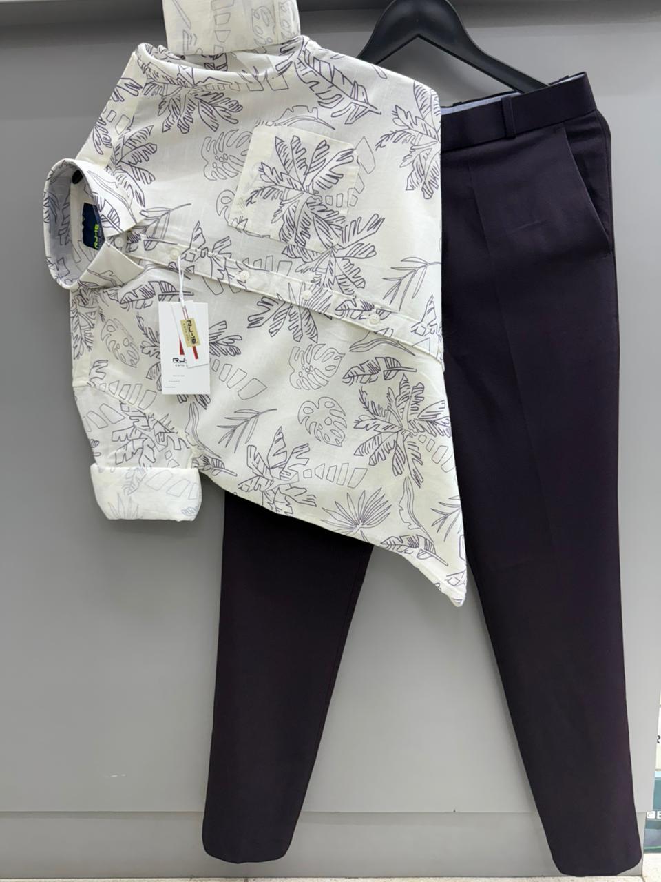 Linen Printed shirt with Pant
