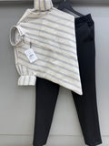 Linen strip shirt with pant