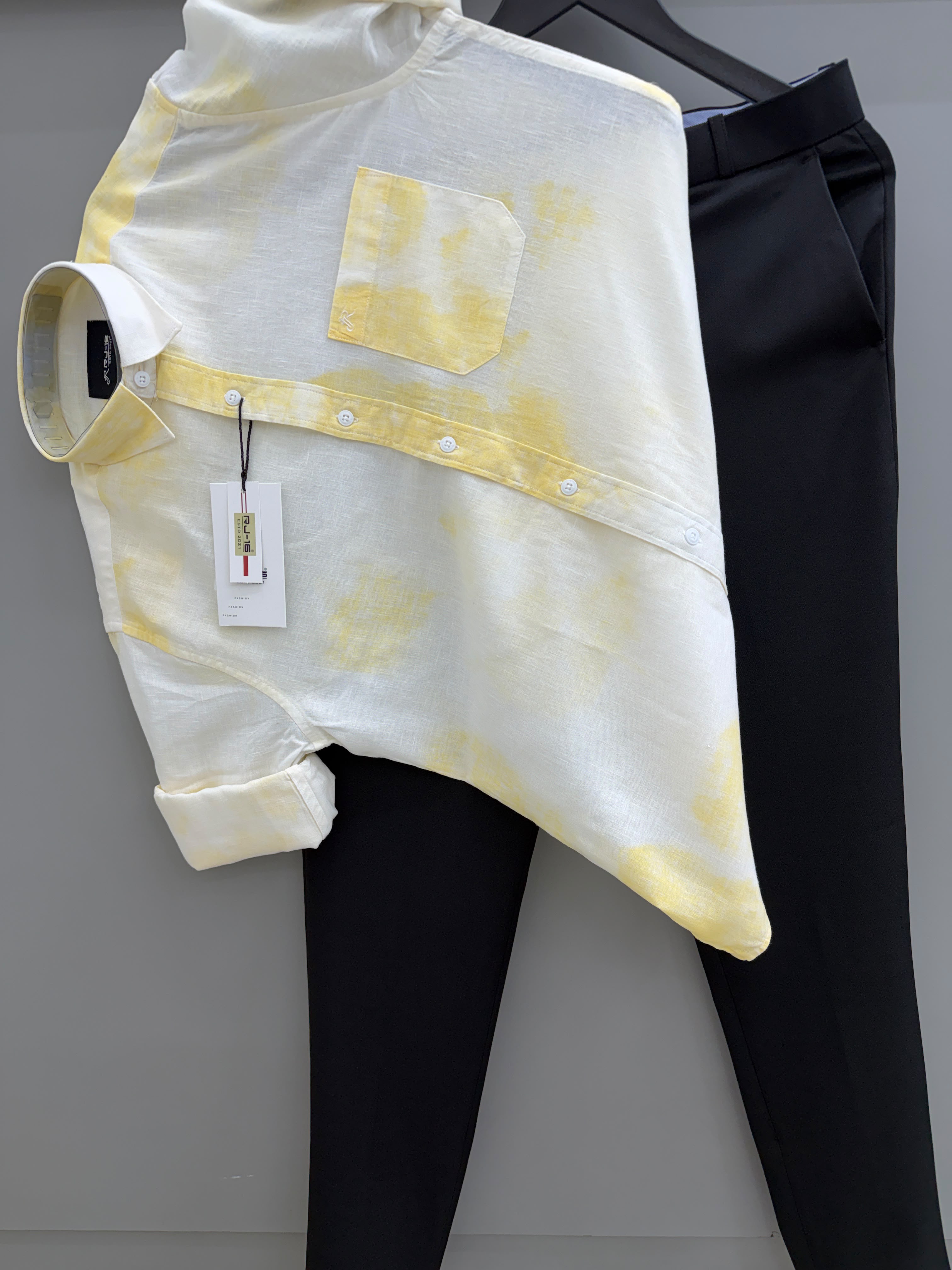 Linen printed shirt with pant