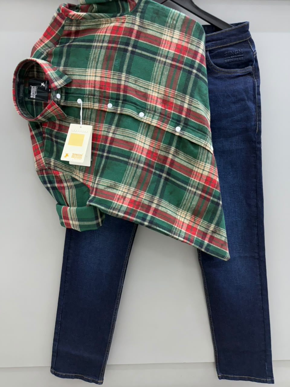 Brush cotton shirt with pant