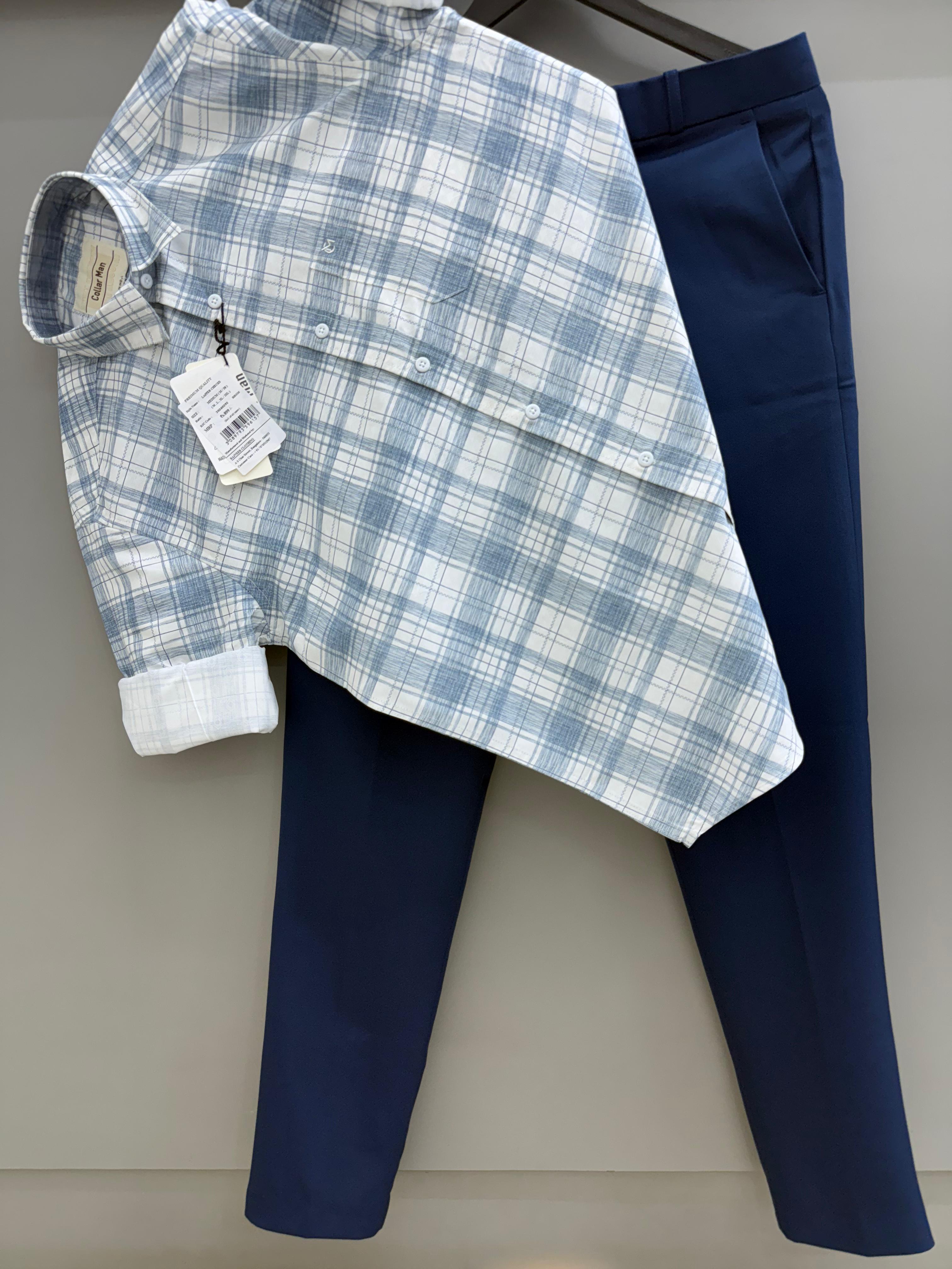 Checks shirt with pant