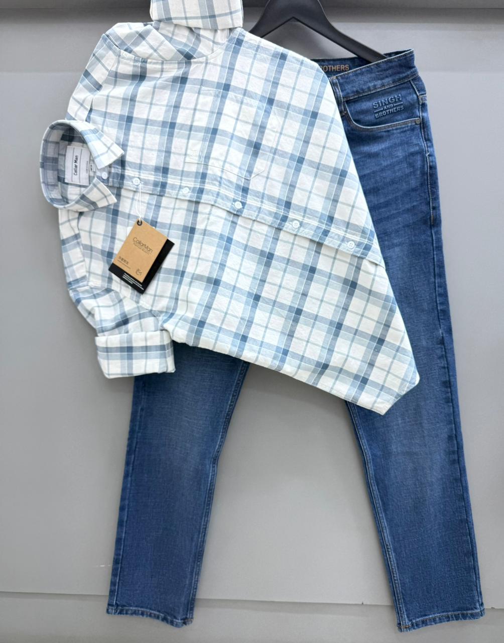 check shirt with pant