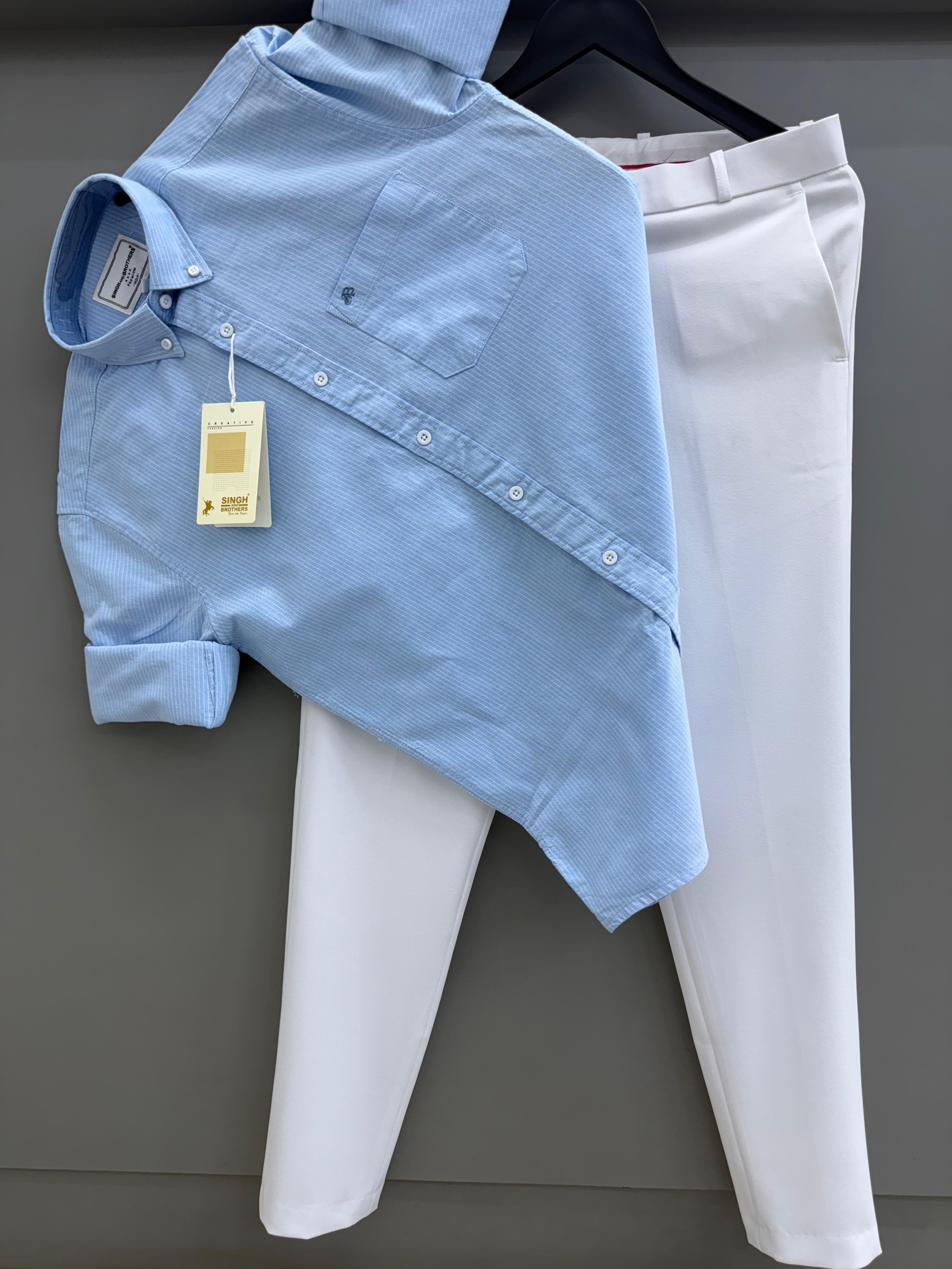 Strip shirt with pant