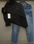 Printed strip shirt with pant