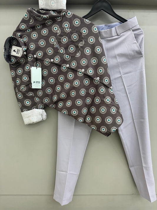 Printed Shirt with Trouser Pant (Combo)