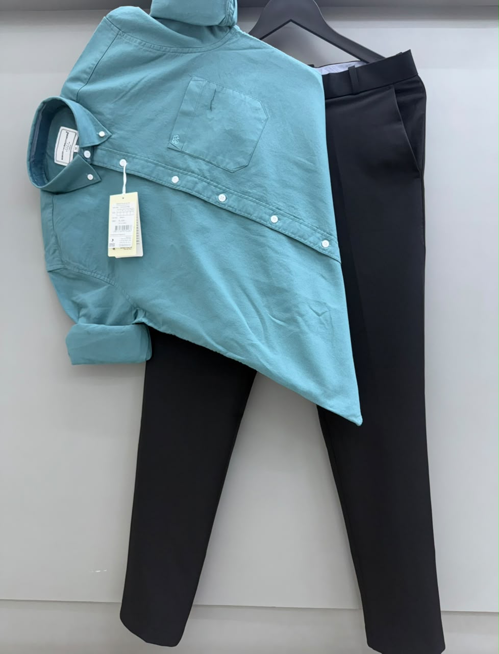 Cotton oxford shirt with formal pant