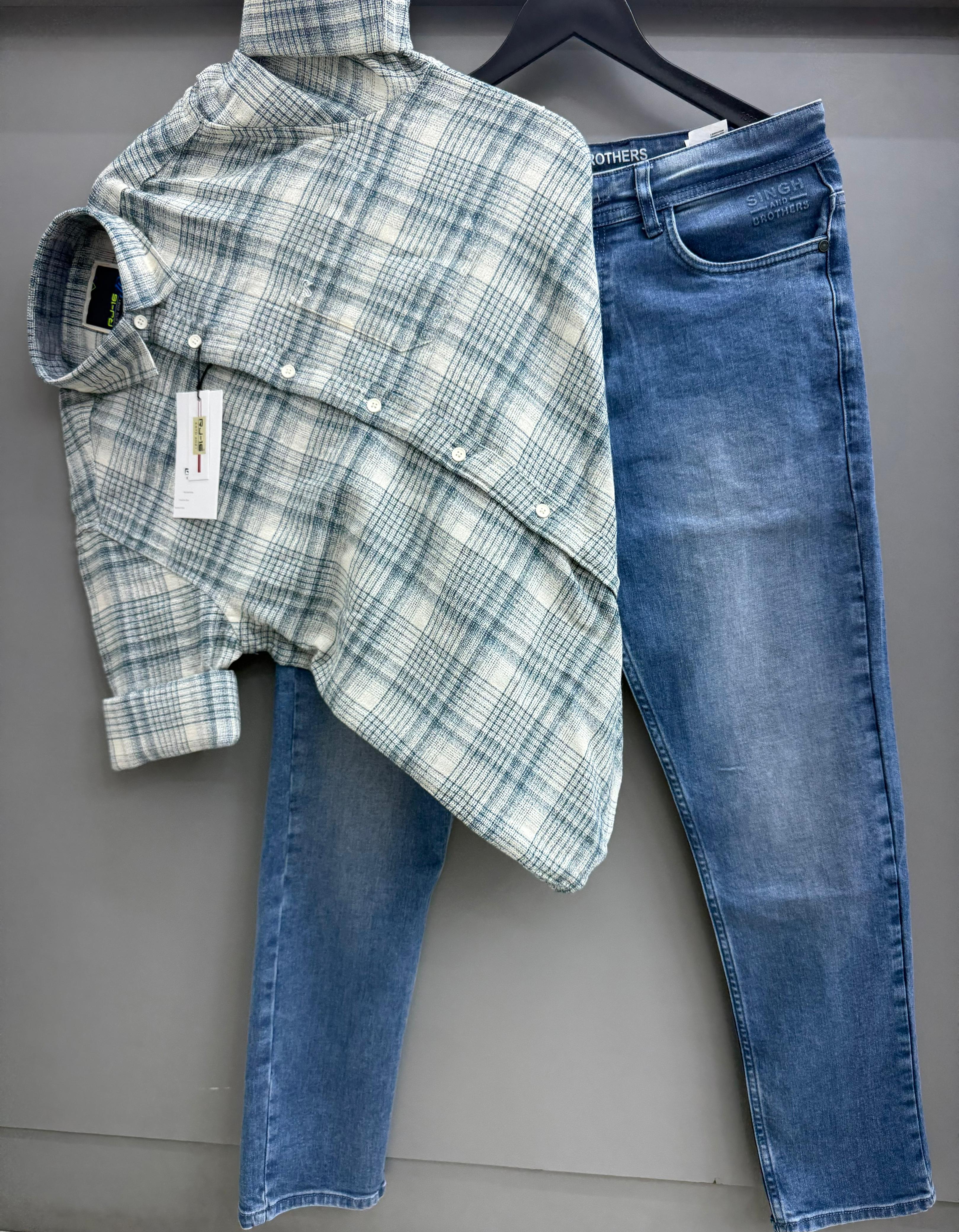 Fennel Check shirt with pant