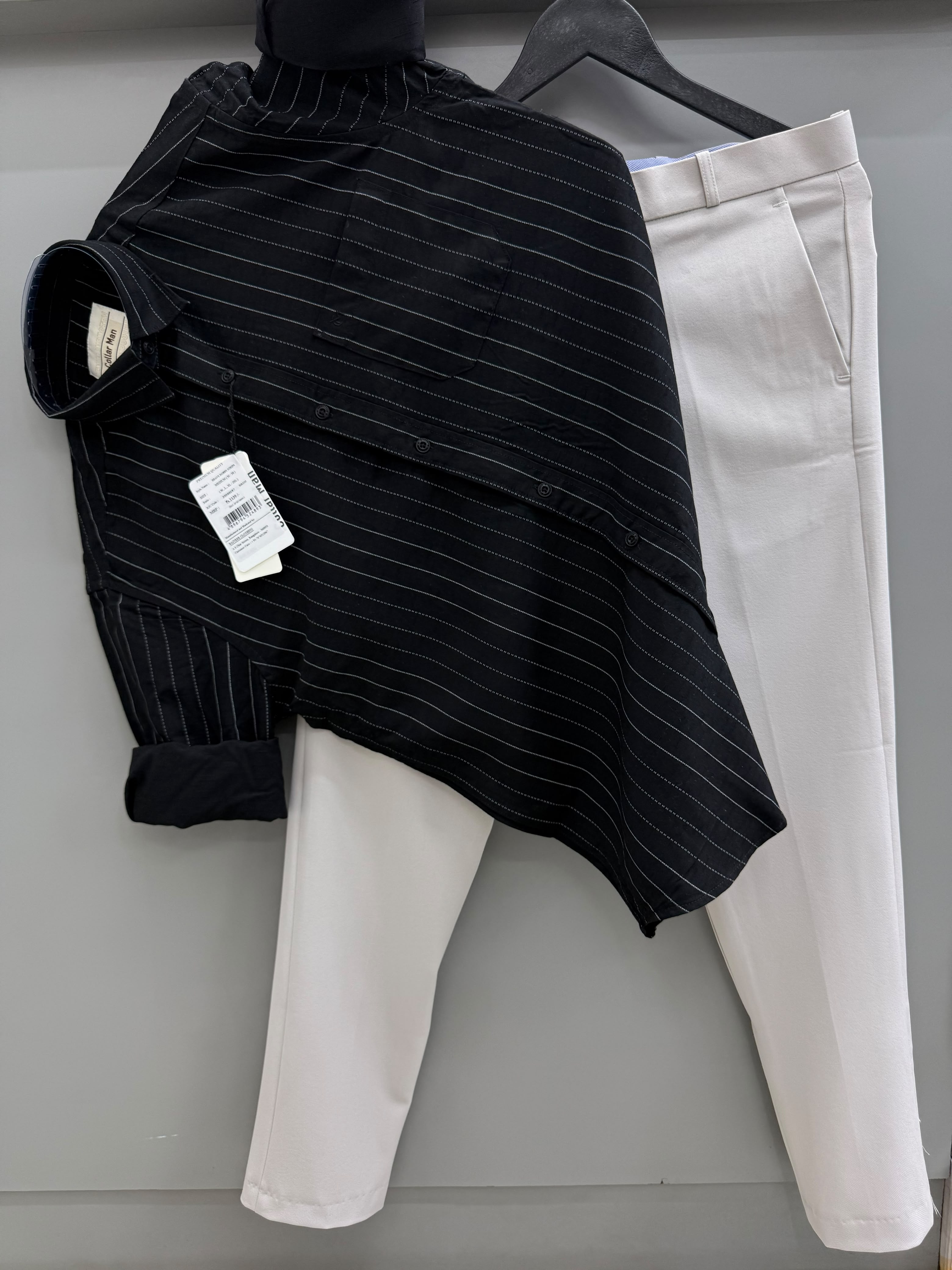 Strip shirt with pant