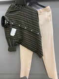 Strip shirt with pant