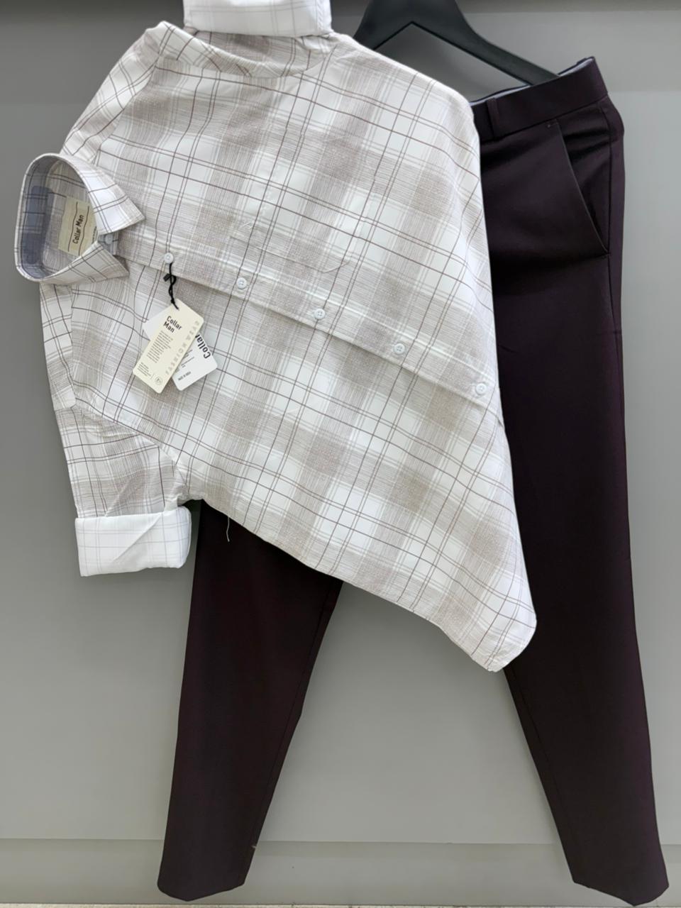 Checks shirt with pant