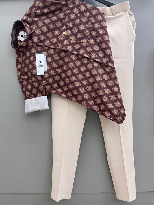 Printed Shirt with Trouser Pant (Combo)