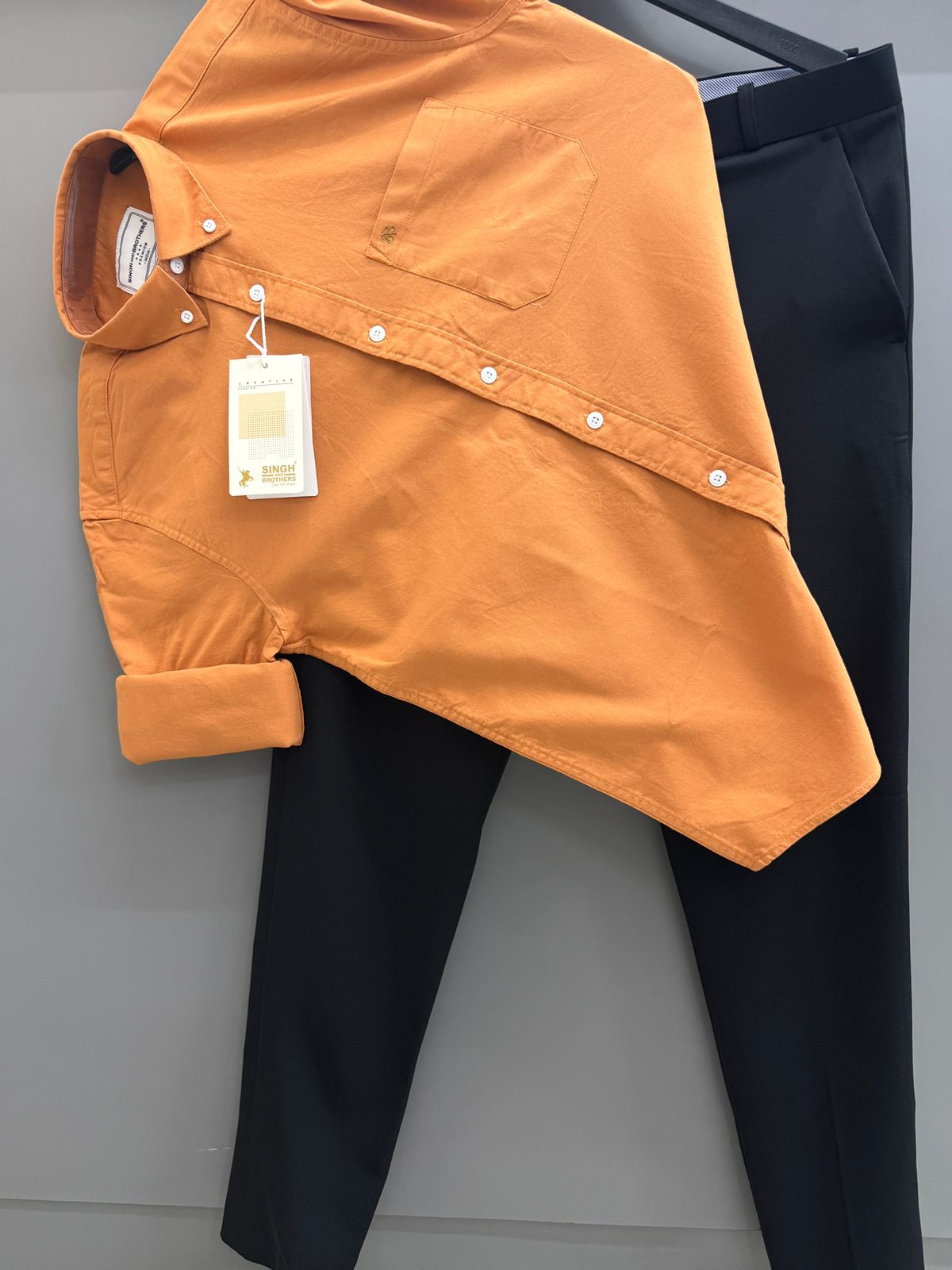 Cotton oxford shirt with formal pant