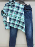 Indigo checks shirt with pant