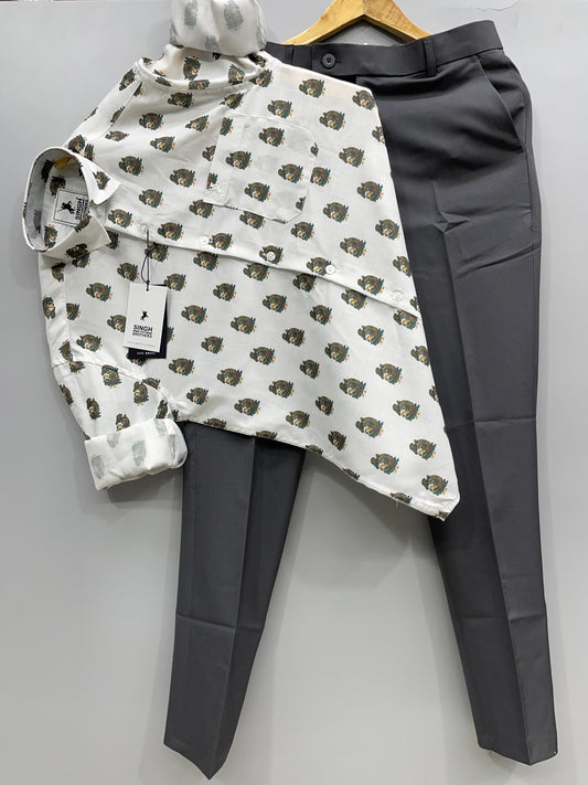 Printed Shirt with Trouser Pant (Combo)