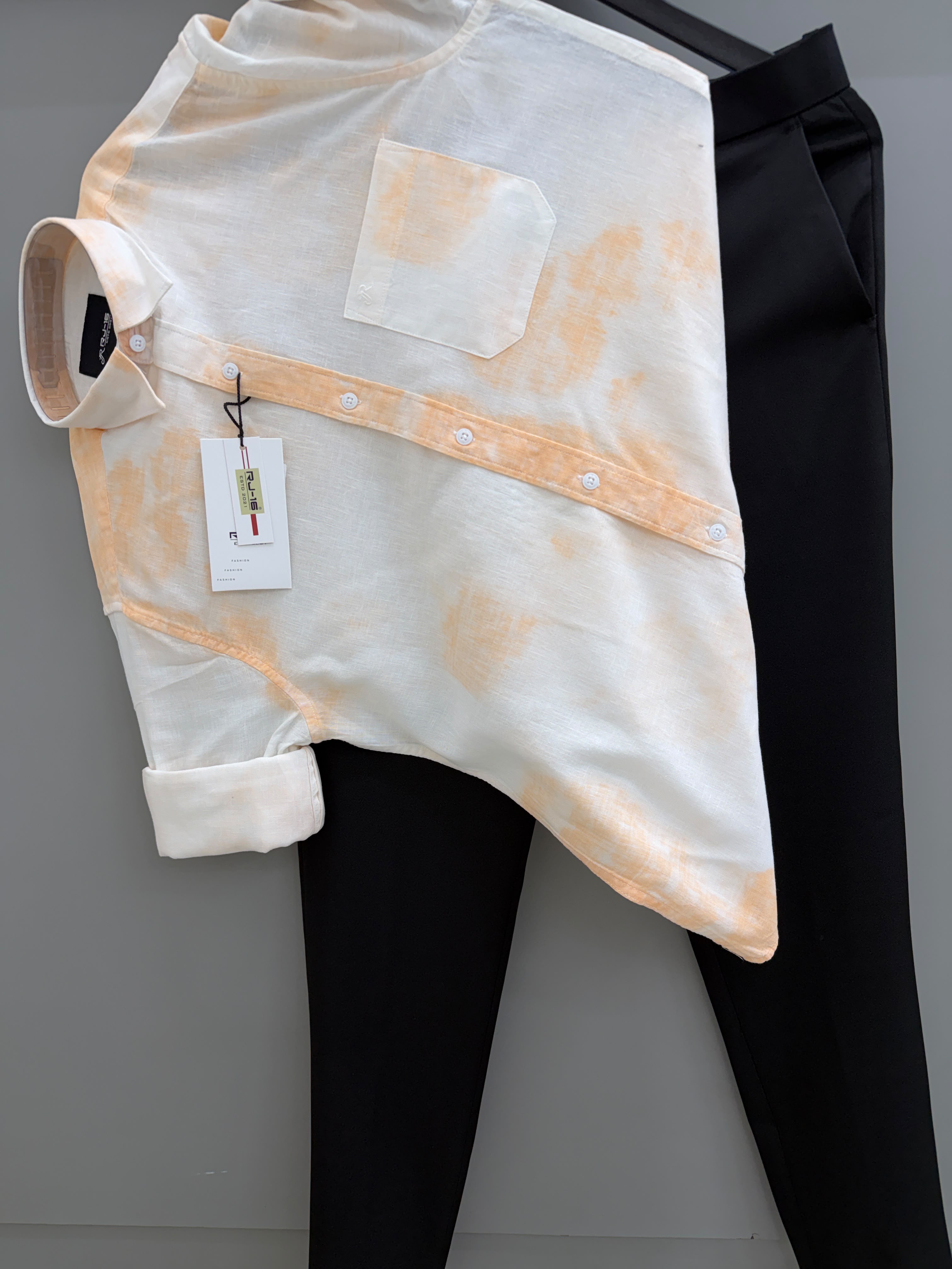 Linen printed shirt with pant