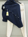 Cotton oxford shirt with formal pant