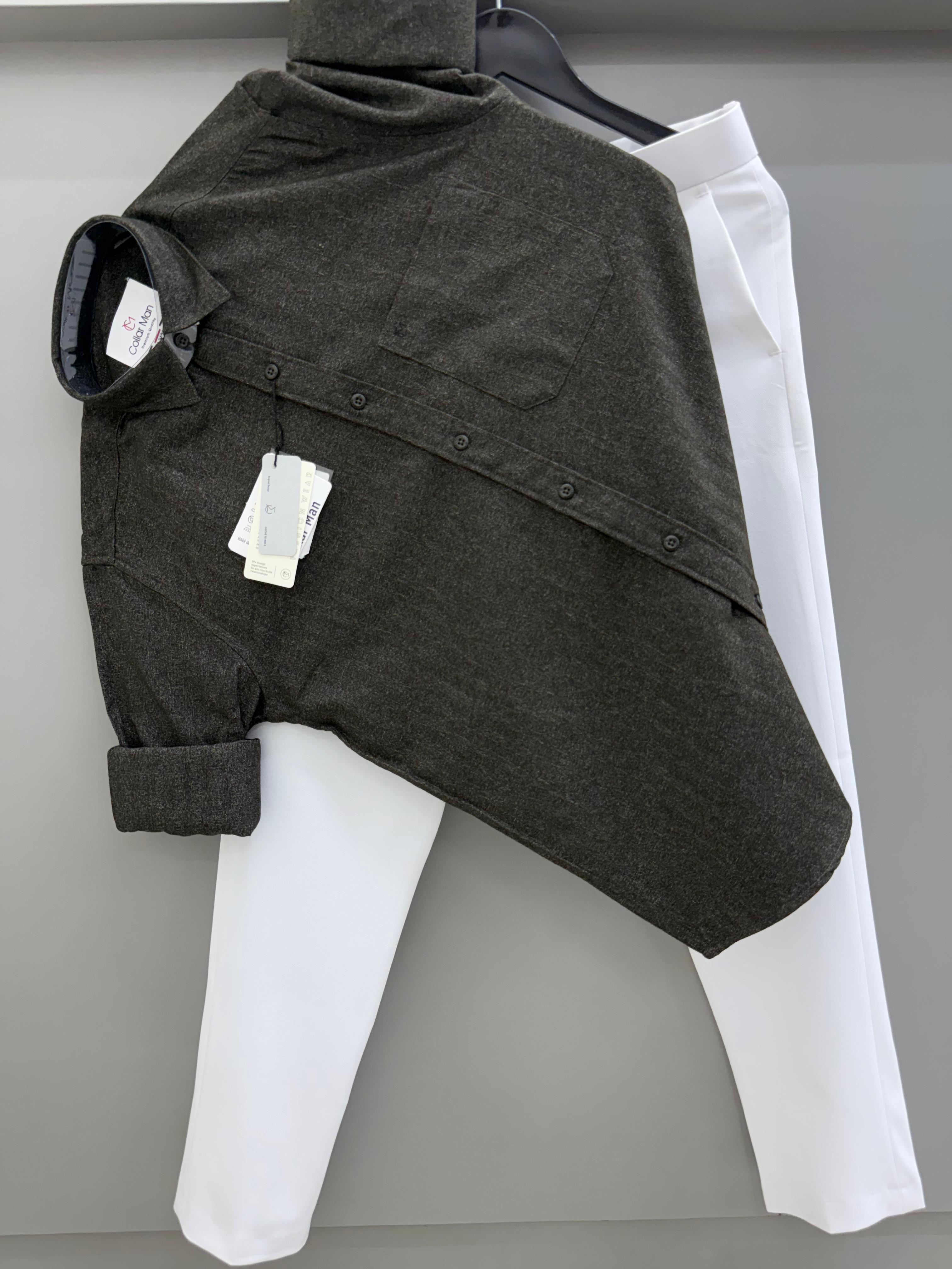 Jute strip shirt with pant