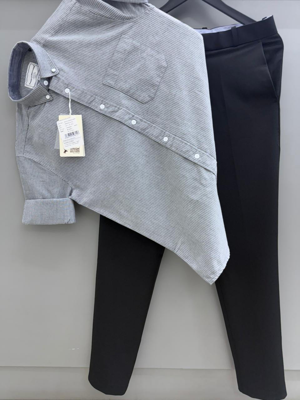 Strip shirt with pant