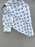 White Blue Elephant dot printed