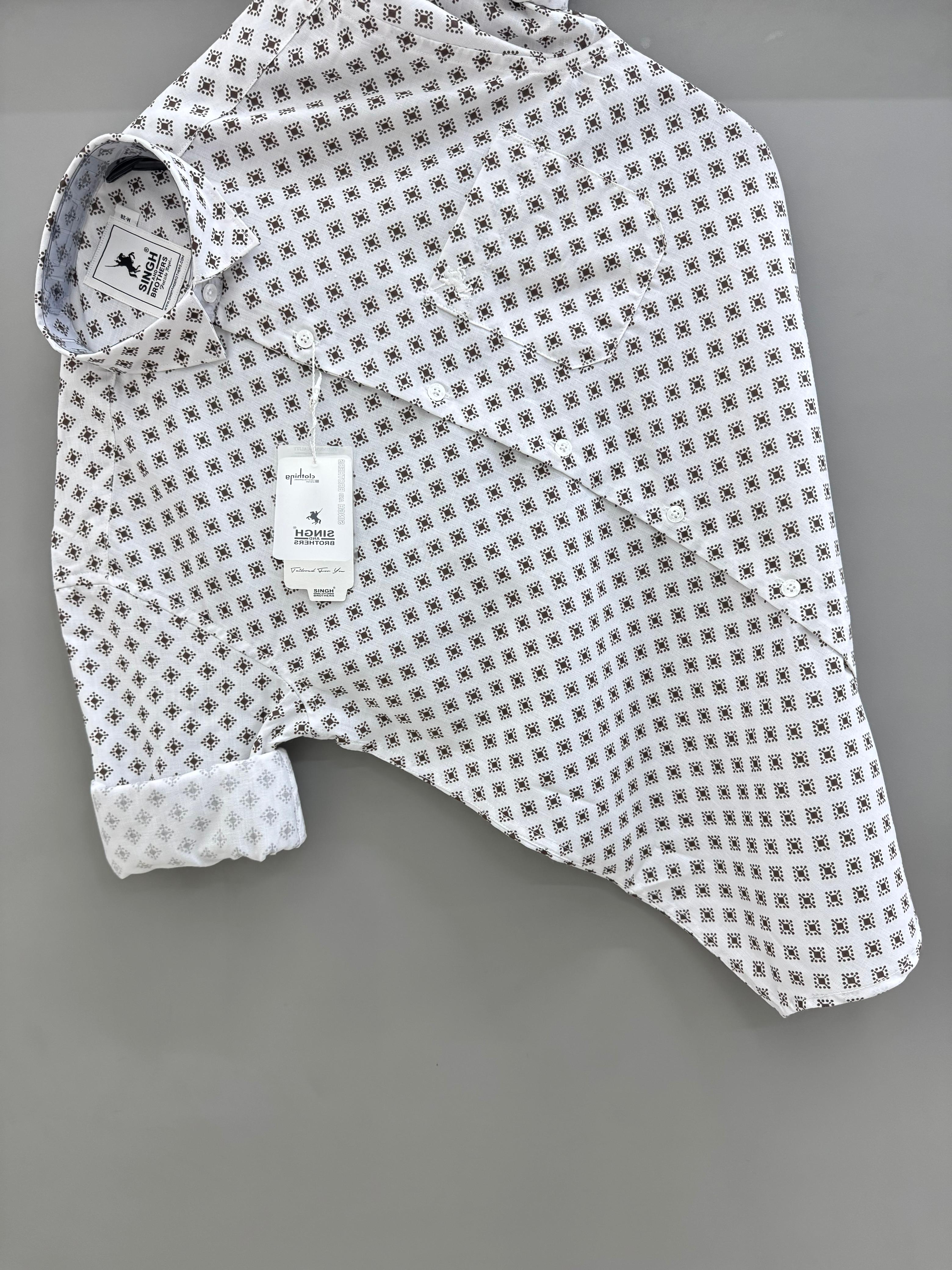 White Black Dot printed