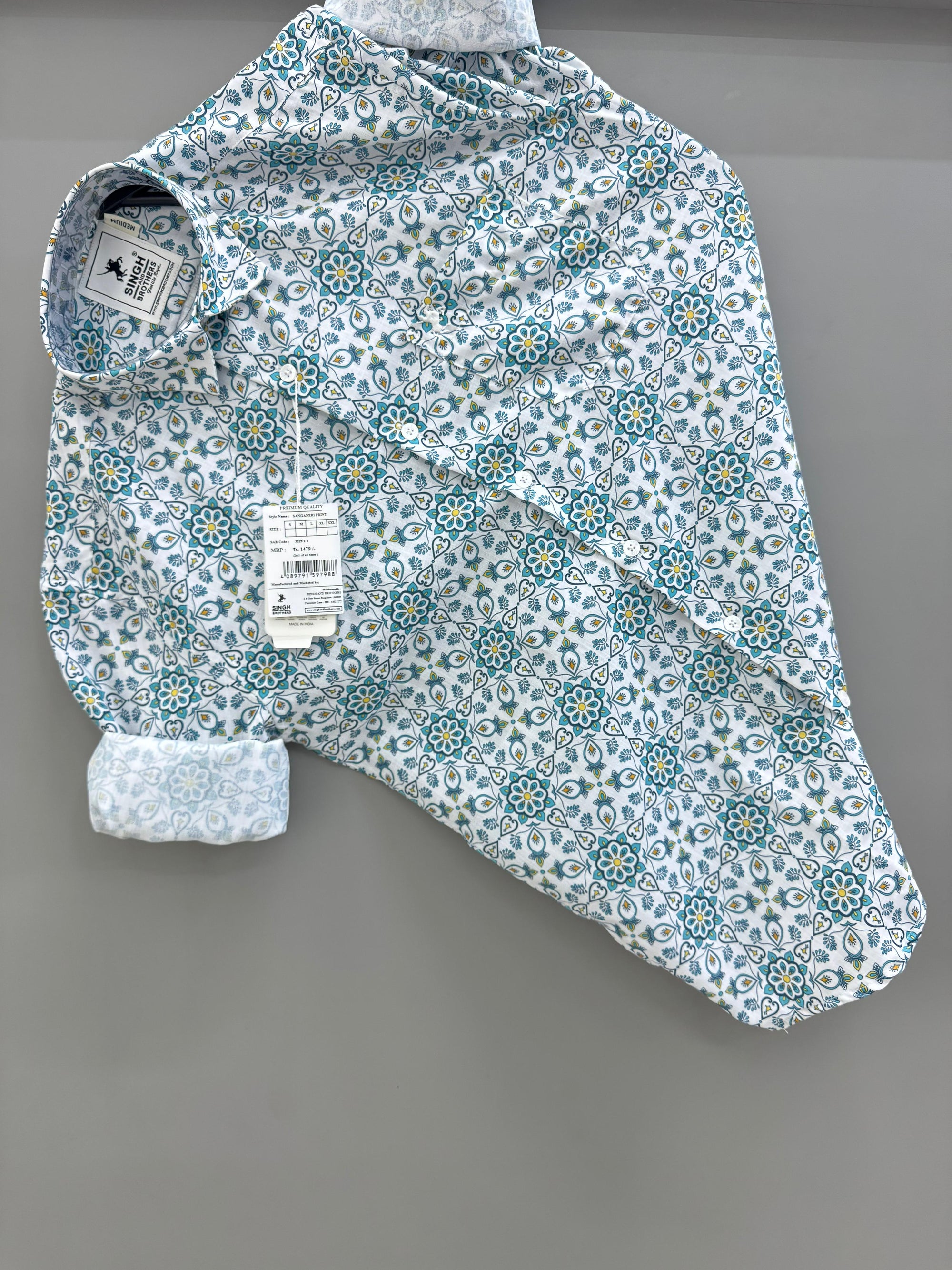 White Flower printed