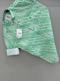 White green strip printed