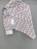 White Orange dot printed