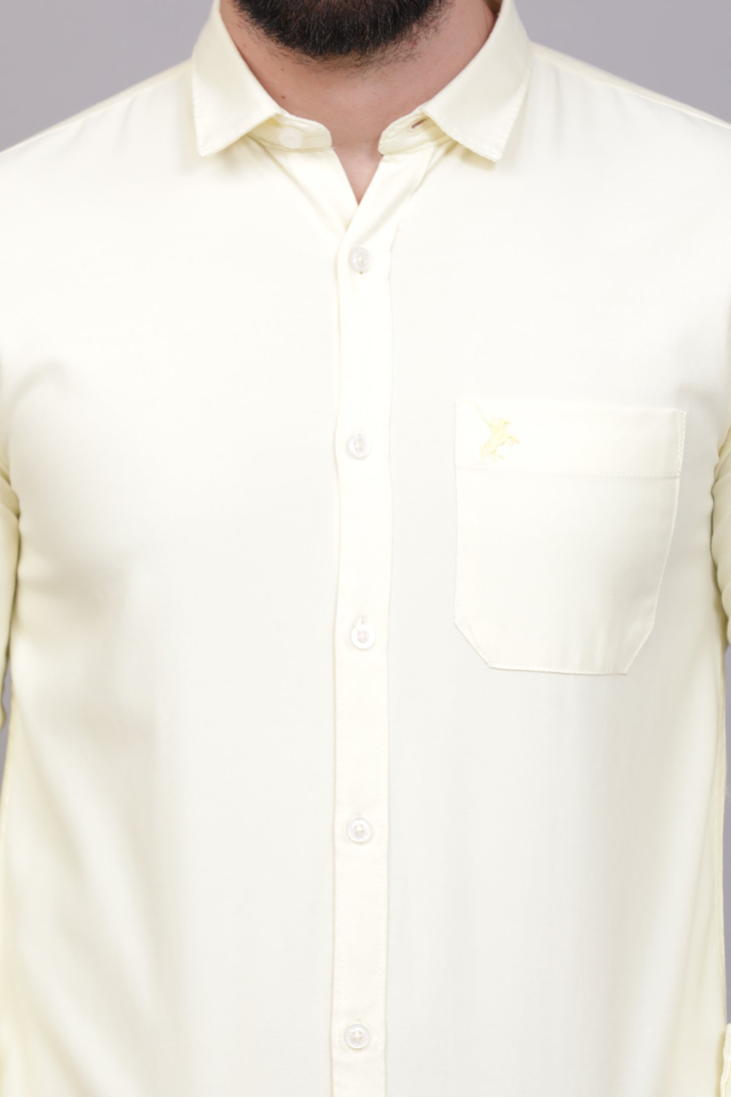 Light Yellow Plain Shirt