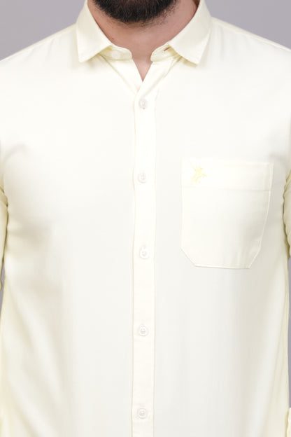 Light Yellow Plain Shirt
