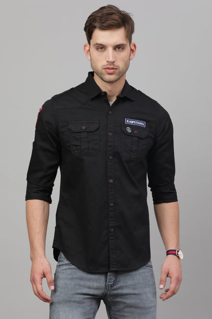 Double Pocket Shirt (Black)
